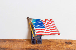 48 Star American Flag License Plate Topper Vintage Patriotic Decor - Eagle's Eye Finds