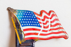 48 Star American Flag License Plate Topper Vintage Patriotic Decor - Eagle's Eye Finds