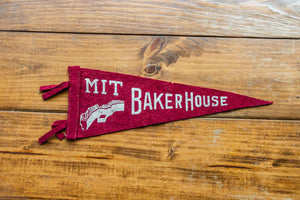 MIT Baker House Red Felt Pennant Vintage College Decor Massachusetts Institute of Technology - Eagle's Eye Finds