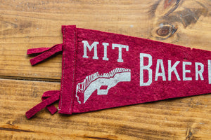 MIT Baker House Red Felt Pennant Vintage College Decor Massachusetts Institute of Technology - Eagle's Eye Finds