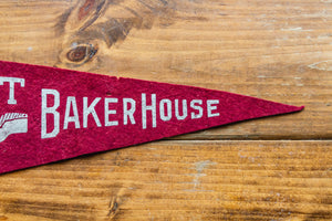 MIT Baker House Red Felt Pennant Vintage College Decor Massachusetts Institute of Technology - Eagle's Eye Finds