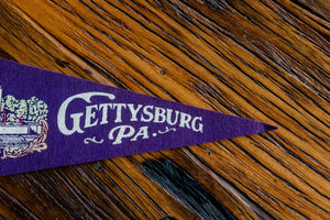 Gettysburg Pennsylvania Felt Pennants Vintage Wall Decor - Eagle's Eye Finds