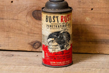 Load image into Gallery viewer, Bust Rust Oil Can Vintage GE Gas and Oil Collectible - Eagle&#39;s Eye Finds
