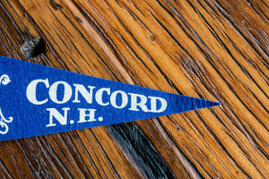 Concord New Hampshire Blue Felt Pennant Vintage Wall Decor - Eagle's Eye Finds