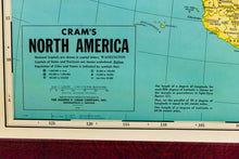Load image into Gallery viewer, North America Pull Down Map Vintage Wall Hanging Decor - Eagle&#39;s Eye Finds
