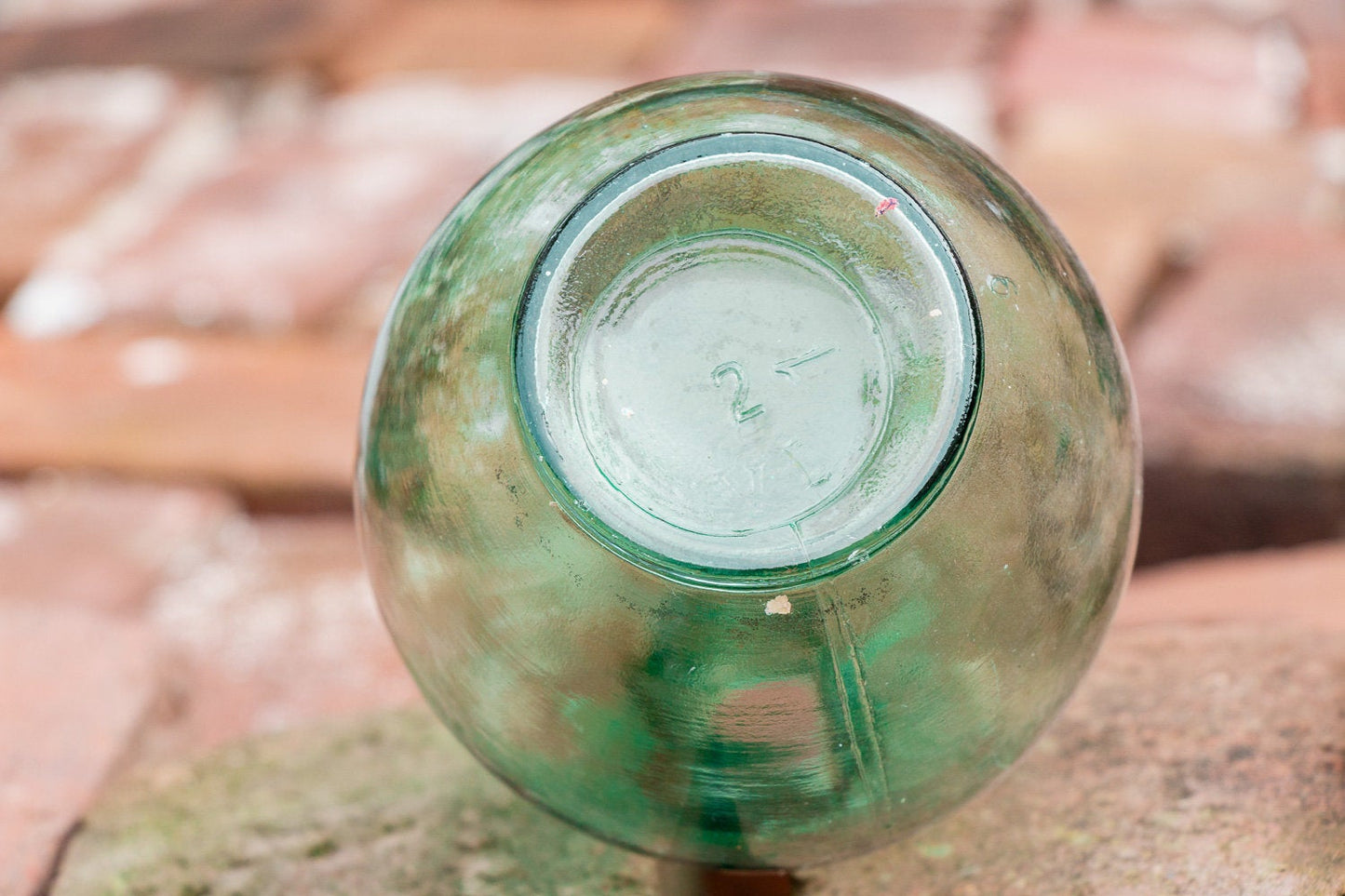 Italian Wine Bottle Vintage Green Glass Decor - Eagle's Eye Finds