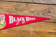 Load image into Gallery viewer, Black Hills South Dakota Large Red Felt Pennant Vintage Wall Hanging Decor - Eagle&#39;s Eye Finds
