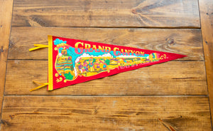 Grand Canyon National Park Red Felt Pennant Vintage Wall Decor - Eagle's Eye Finds