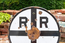 Load image into Gallery viewer, Railroad Crossing Sign Vintage Porcelain Signage - Eagle&#39;s Eye Finds
