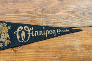 Winnipeg Canada First Nations Felt Pennant Vintage Wall Decor - Eagle's Eye Finds