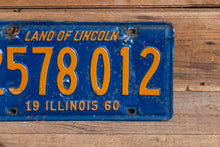 Load image into Gallery viewer, Illinois 1960 Land of Lincoln License Plate Vintage Wall Hanging Decor - Eagle&#39;s Eye Finds
