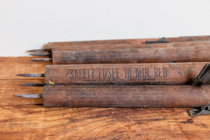 Lakeside Safety Fusee Red Flares Vintage Set of 6 Railroad Flares - Eagle's Eye Finds