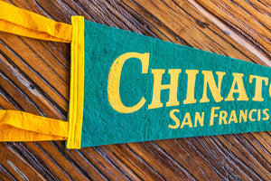 Chinatown San Francisco Felt Pennant Vintage Souvenir Wall Decor - Eagle's Eye Finds