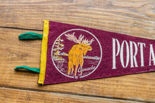Load image into Gallery viewer, Port Alberni BC Canada Vintage Maroon Felt Pennant Wall Decor - Eagle&#39;s Eye Finds
