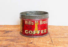 Load image into Gallery viewer, Hills Bros Coffee Tin Can Vintage Kitchen Storage Decor - Eagle&#39;s Eye Finds
