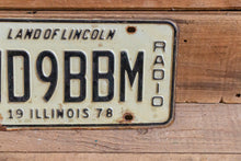 Load image into Gallery viewer, Illinois HAM Radio 1980 License Plate Amateur Hobby Vintage Wall Hanging Decor - Eagle&#39;s Eye Finds
