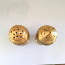 Load image into Gallery viewer, Ornate Gold Salt Pepper Shakers Vintage Kitchen Serving Decor - Eagle&#39;s Eye Finds
