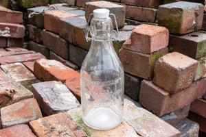 Thatcher's Dairy Milk Bottle Vintage Glass Milk Bottle with Wire Bail - Eagle's Eye Finds