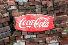 Load image into Gallery viewer, Coke Fishtail Sign Vintage Coca-Cola Advertising Signage - Eagle&#39;s Eye Finds
