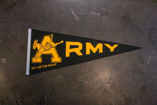 Load image into Gallery viewer, West Point Army Mule Mascot Vintage Black Felt Sports Pennant - Eagle&#39;s Eye Finds
