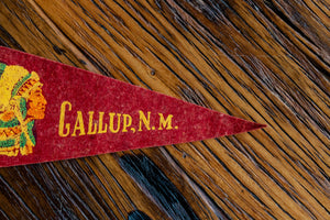 Gallup New Mexico Native American Felt Pennant Vintage Wall Decor - Eagle's Eye Finds