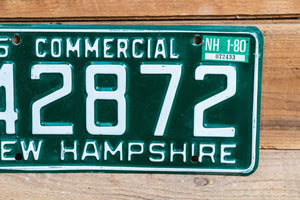 1975 Commercial New Hampshire License Plate Vintage Truck Wall Hanging Decor - Eagle's Eye Finds