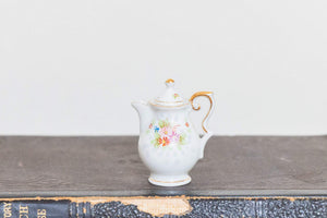 Occupied Japan Mini Teapot Vintage Floral Porcelain Decor - Eagle's Eye Finds