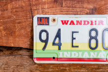 Load image into Gallery viewer, Indiana 1980s Wander License Plate Vintage Wall Hanging Decor - Eagle&#39;s Eye Finds
