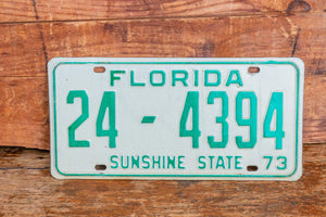 Florida 1973 License Plate Sunshine State Vintage Wall Hanging Decor - Eagle's Eye Finds