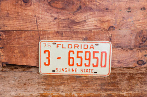 Florida 1975 License Plate Sunshine State Vintage Wall Hanging Decor - Eagle's Eye Finds