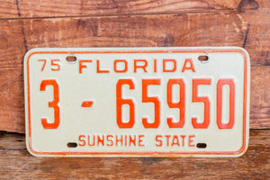 Florida 1975 License Plate Sunshine State Vintage Wall Hanging Decor - Eagle's Eye Finds
