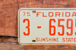 Florida 1975 License Plate Sunshine State Vintage Wall Hanging Decor - Eagle's Eye Finds