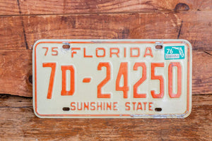 Florida 1976 License Plate Sunshine State Vintage Wall Hanging Decor - Eagle's Eye Finds