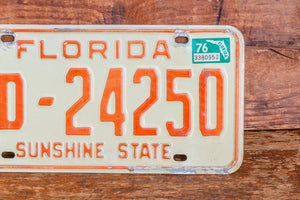 Florida 1976 License Plate Sunshine State Vintage Wall Hanging Decor - Eagle's Eye Finds