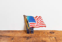 Load image into Gallery viewer, 48 Star American Flag License Plate Topper Vintage Patriotic Decor - Eagle&#39;s Eye Finds
