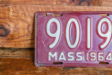 Load image into Gallery viewer, Massachusetts 1964 Motorcycle License Plate Vintage Wall Hanging Decor - Eagle&#39;s Eye Finds
