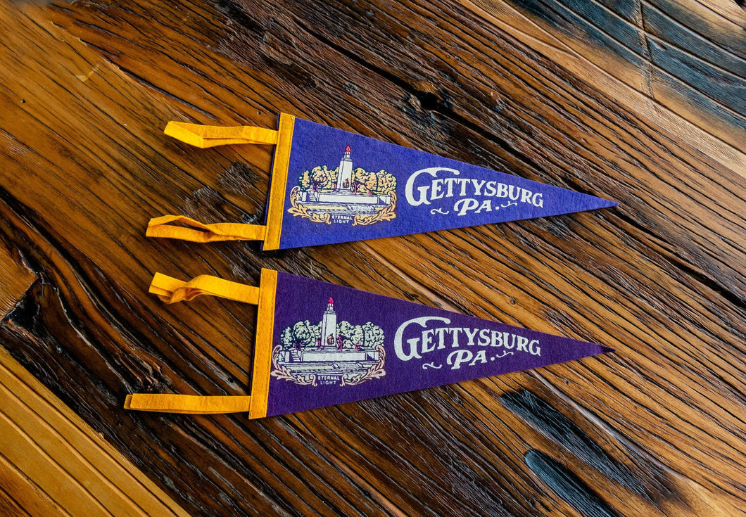 Gettysburg Pennsylvania Felt Pennants Vintage Wall Decor - Eagle's Eye Finds