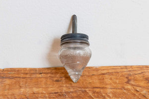 AVOR Candy Top Vintage Victory Glass Figural Candy Container Spinning Toy Dreidel - Eagle's Eye Finds