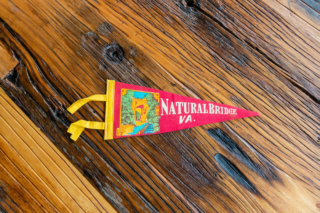 Natural Bridge Virginia Felt Pennant Vintage Wall Decor - Eagle's Eye Finds