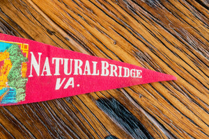 Natural Bridge Virginia Felt Pennant Vintage Wall Decor - Eagle's Eye Finds