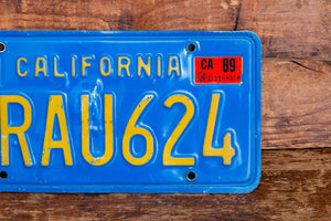 California 1989 License Plate Vintage Wall Hanging Decor - Eagle's Eye Finds