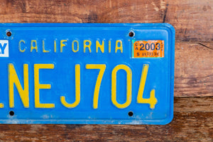 California Blue 1980s 1990s License Plate Vintage Wall Hanging Decor - Eagle's Eye Finds