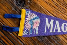 Load image into Gallery viewer, Magog Quebec Canada First Nations Felt Pennant Vintage Wall Decor - Eagle&#39;s Eye Finds
