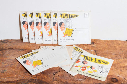 Travel Bingo Mid-Century Car Game Vintage Road Trip Ephemera Trav-L-Bingo - Eagle's Eye Finds