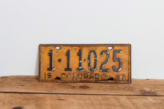 Colorado 1947 License Plate Vintage Wall Hanging Decor - Eagle's Eye Finds