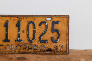 Colorado 1947 License Plate Vintage Wall Hanging Decor - Eagle's Eye Finds