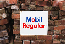 Load image into Gallery viewer, Mobil Regular Gas Pump Sign Vintage Porcelain Sign - Eagle&#39;s Eye Finds
