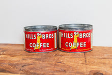 Load image into Gallery viewer, Hills Bros Coffee Tin Can Vintage Kitchen Storage Decor - Eagle&#39;s Eye Finds
