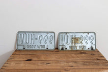 Load image into Gallery viewer, New York 999 HUV License Plate Pair Vintage Triple Digit Wall Hanging Decor - Eagle&#39;s Eye Finds
