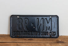 Load image into Gallery viewer, New York 1940 License Plate Vintage World&#39;s Fair MN 98 Wall Decor - Eagle&#39;s Eye Finds
